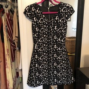 Zara black and white dress